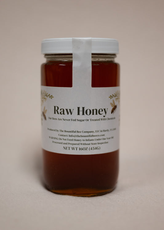16 Oz Raw Unfiltered Honey