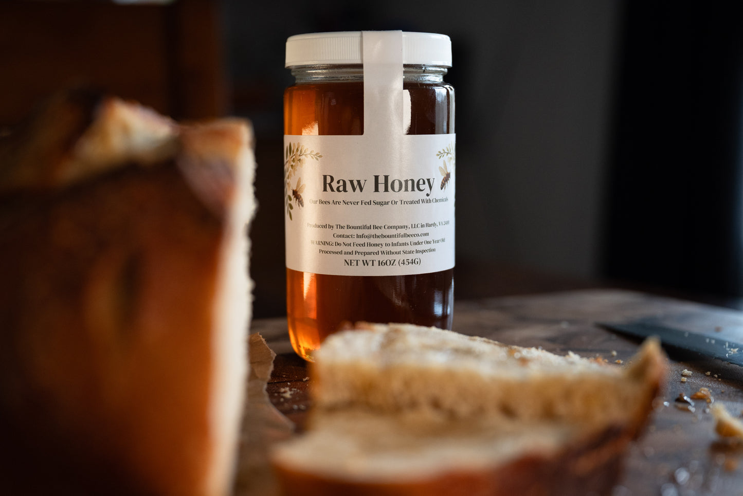 16 Oz Raw Unfiltered Honey